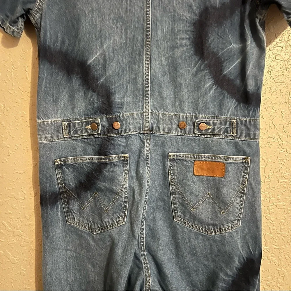 Wrangler Tie Dye Denim Coveralls Size Medium - Picture 7 of 8